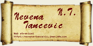 Nevena Tančević vizit kartica